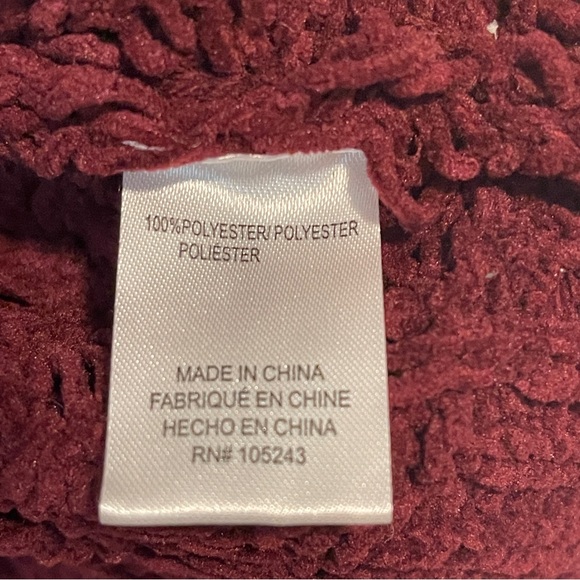 Bobeau Maroon Braided Crewneck Sweater XL - Picture 7 of 7
